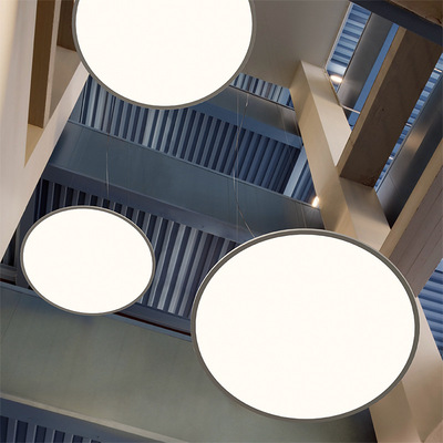 工程款吊线灯LED圆形吊线灯酒店工程可做图案800mm大尺寸面板灯厂|ms