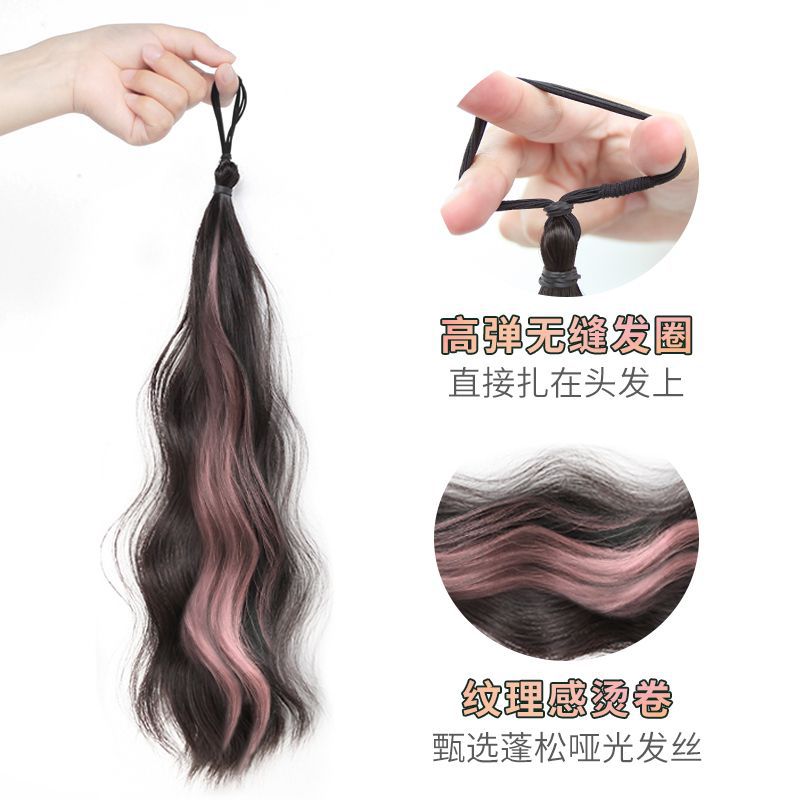 Peruca trenzada de color trenzada trenzada artefacto de corte de cabello de dopamina lateral de caballo aumento de cabello trenzada larga adornamiento de cabello