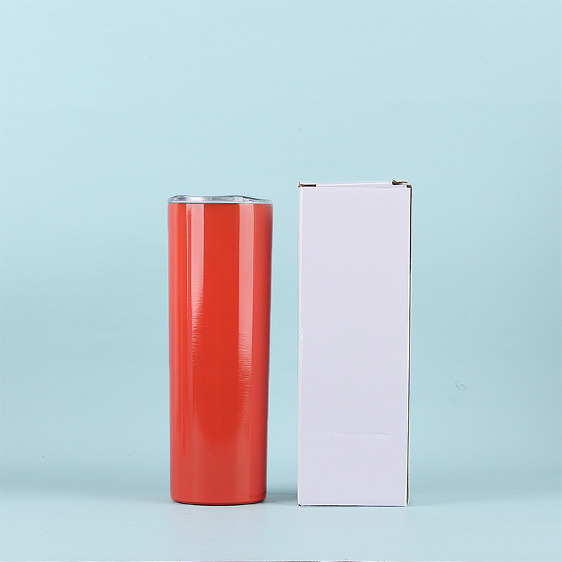 20oz taza de vacío portátil taza recta adelgazante taza de acero inoxidable taza recta taza de coche 600ml