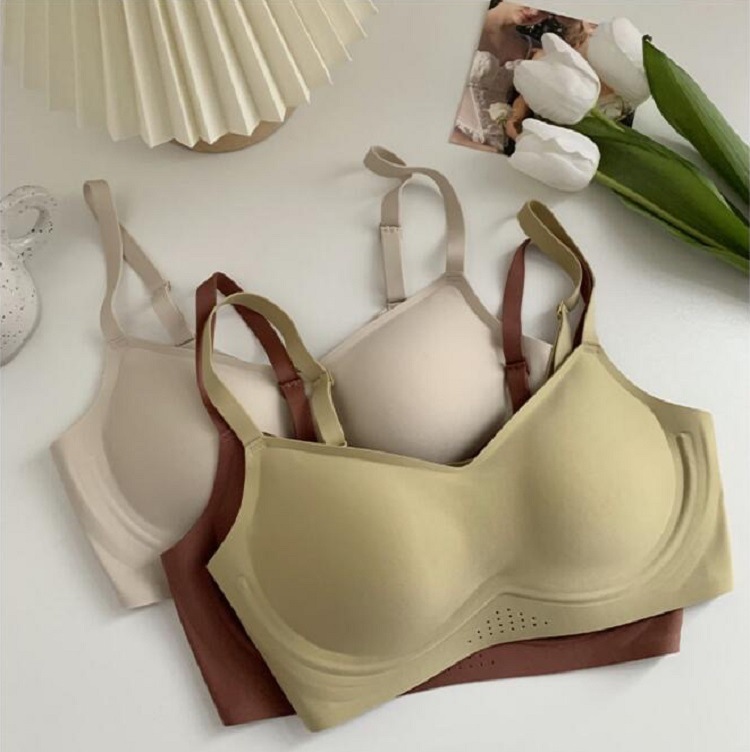 5533 deportes de Estilo Chaleco de yoga sin costuras tira de jalea ropa interior sujetador push-up de las mujeres sujetador de la espalda de la belleza inalámbrica transpirable