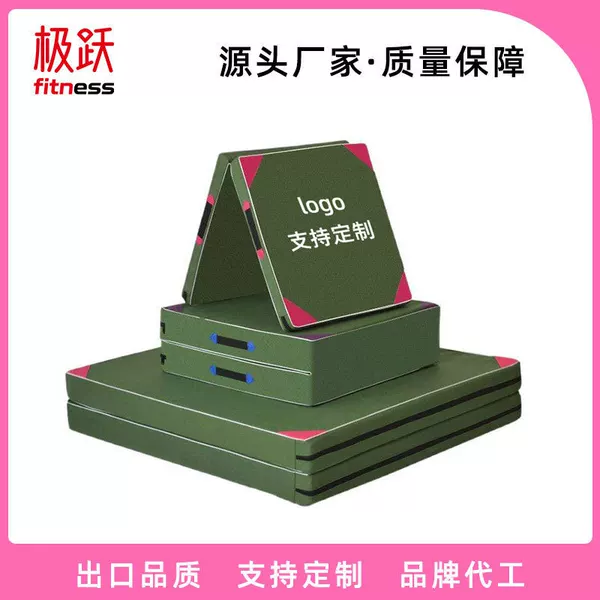 Gymnastics Mat Training for Middle School Entrance Exam, Sit-Ups Mat, Foldable Gymnastics Mat for Exercise, Fitness, Dance Training, and Somersault Mat