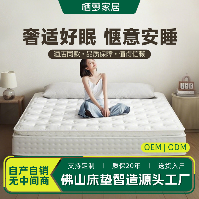22cm Simmons Mattress for Home Bedroom, Glue-Free Natural Coconut Palm Spine-Protecting Sponge Latex Pocket Spring Mattress 22cm Simmons Mattress for Home Bedroom, Glue-Free Natural Coconut Palm Spine-Protecting Sponge Latex Pocket Spring Mattress