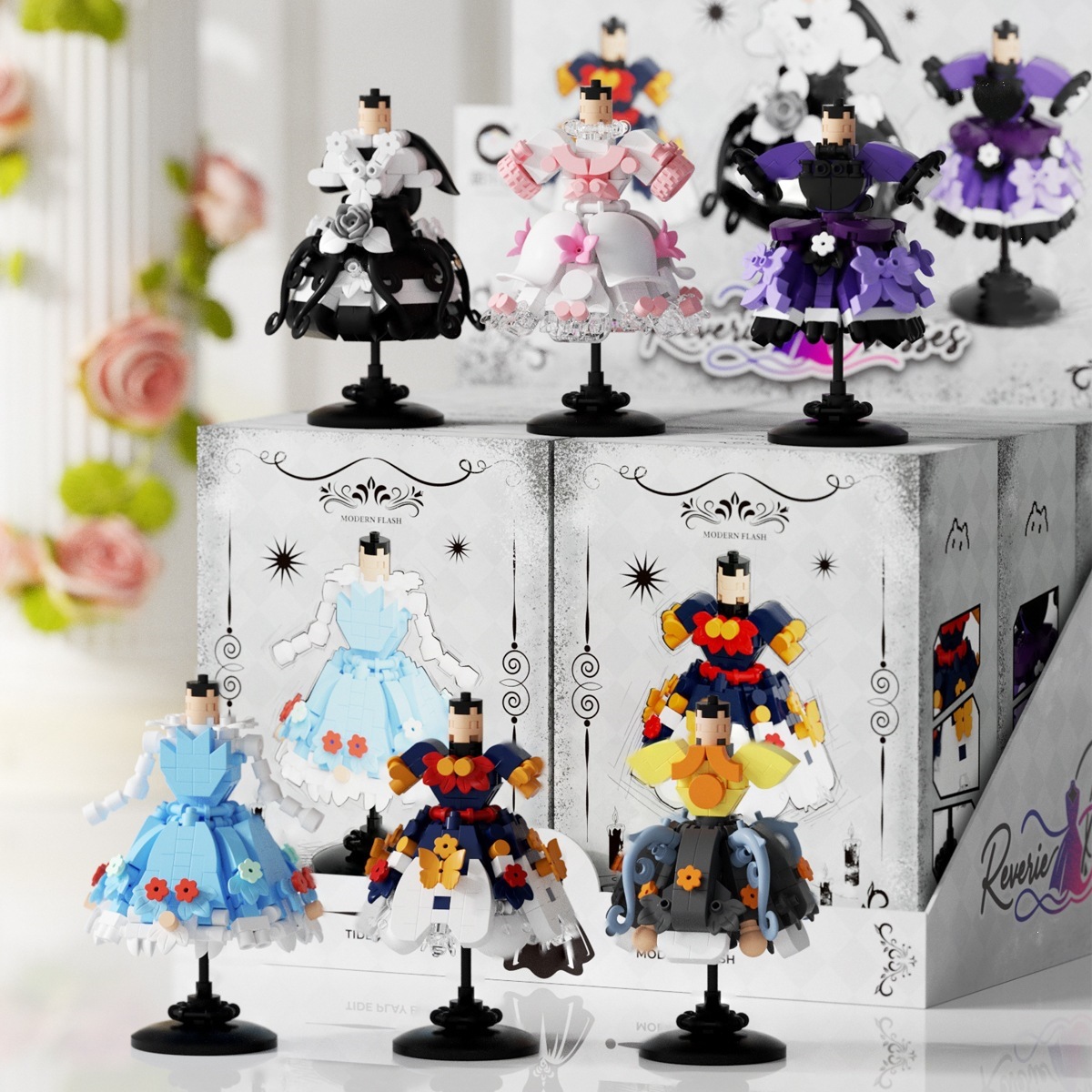 Chaolechuang 7585 Lolita Loli princesa vestido adornos de bloques juguetes para niños regalos para niñas el 1 de junio