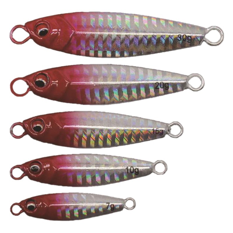 Cut-off iron plate lead fish bait iron plate lead fish blood tank hook sea fishing bait 7-30g fake bait fishing gear