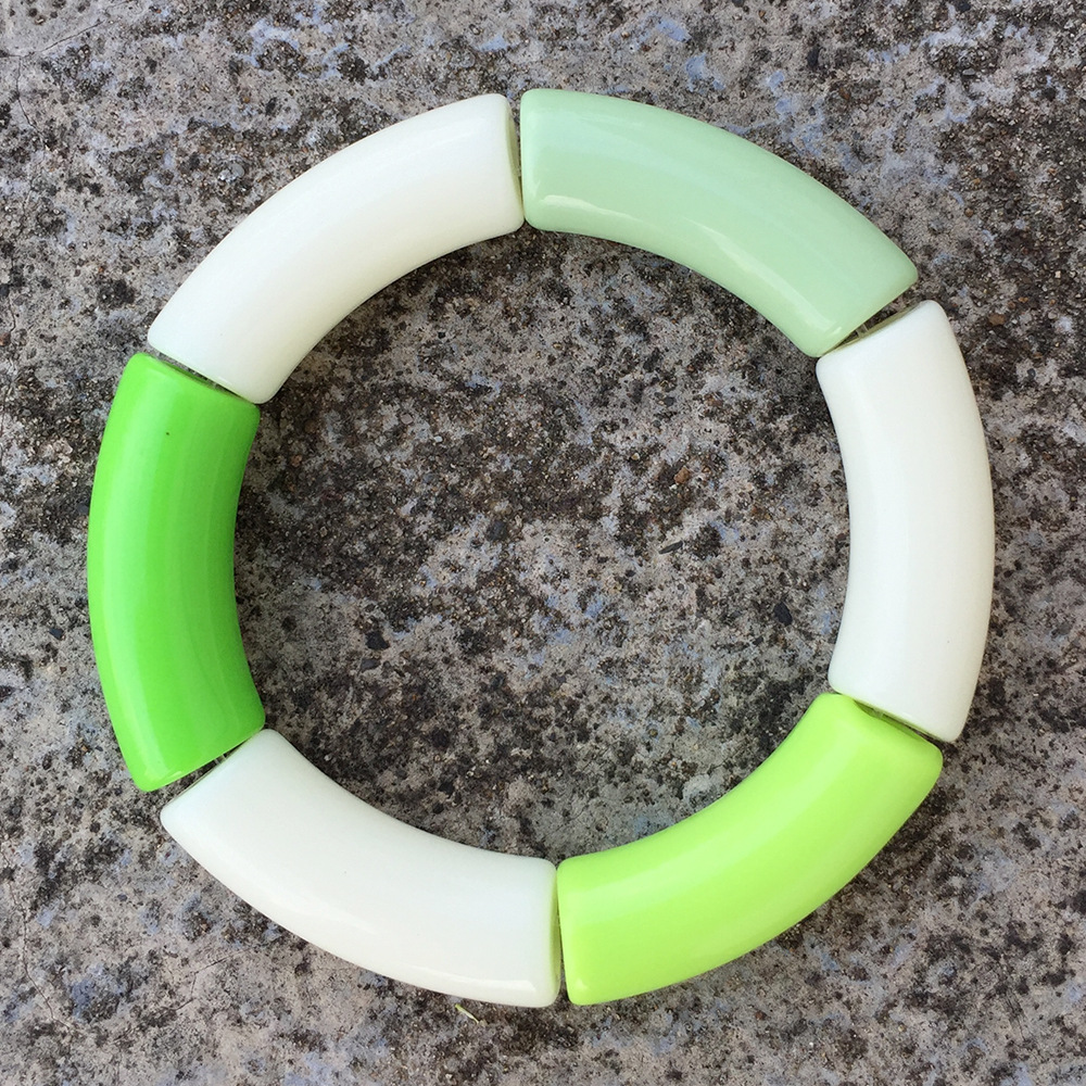 Lady Round Arylic Patchwork Womenu0027S Bangle 1 Piece