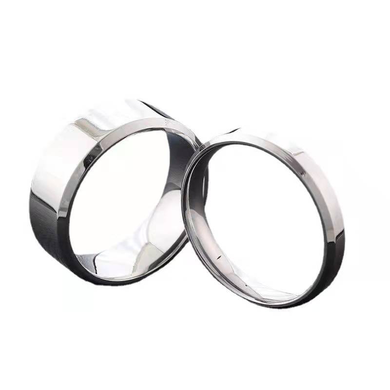 Stainless Steel Ring Couple Colorless Inns Ring Simple Smooth Face Pair Ring Pair Titanium Steel Ring Wholesale