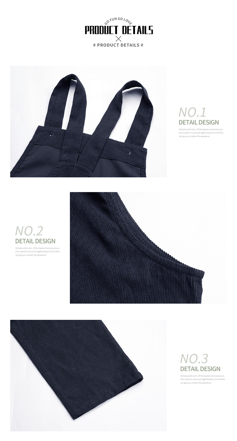 Pantaloni di velluto a coste caldi tinta unita Tuta ampia_voghion.com