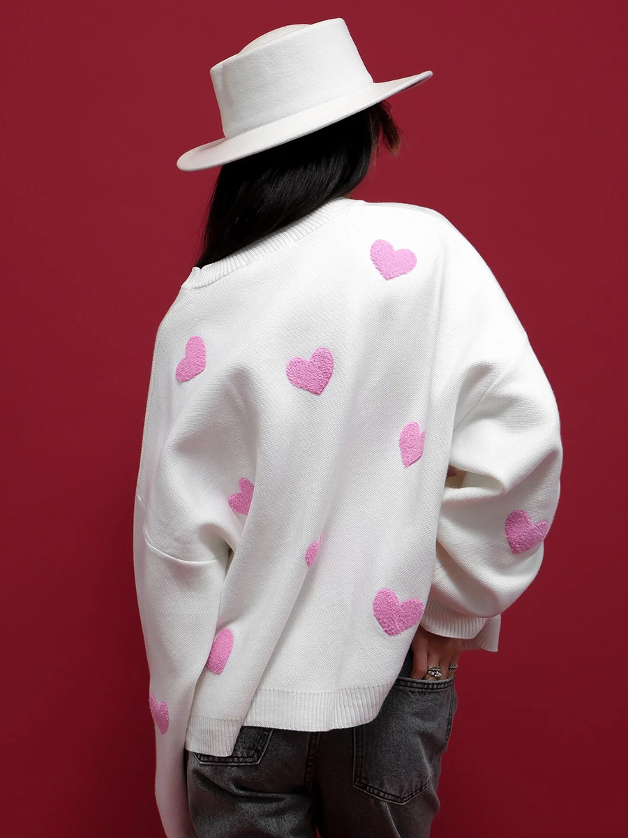 546g Weight Long Sleeve Sleeve Length Pullovers Placket Type Regular Sleeve Sleeve Type Spandex Fabric Type Ordinary Model (50cm <Length ≤ 65cm) Top Length Pullovers, Sweater, Knitwear Tops Type Date, Festival Occasion Polo collar Neckline Printing Function Loose Fit Type Valentine'S Day Festival Solid Color Pattern Winter, Spring, Autumn Season Women's, Adults Gender Japanese and Korean Leisure, Simple Style Style Wholesale Women's Adults Japanese And Korean Leisure Simple Style Solid Color Long Sleeve Sweaters & Cardigans 25