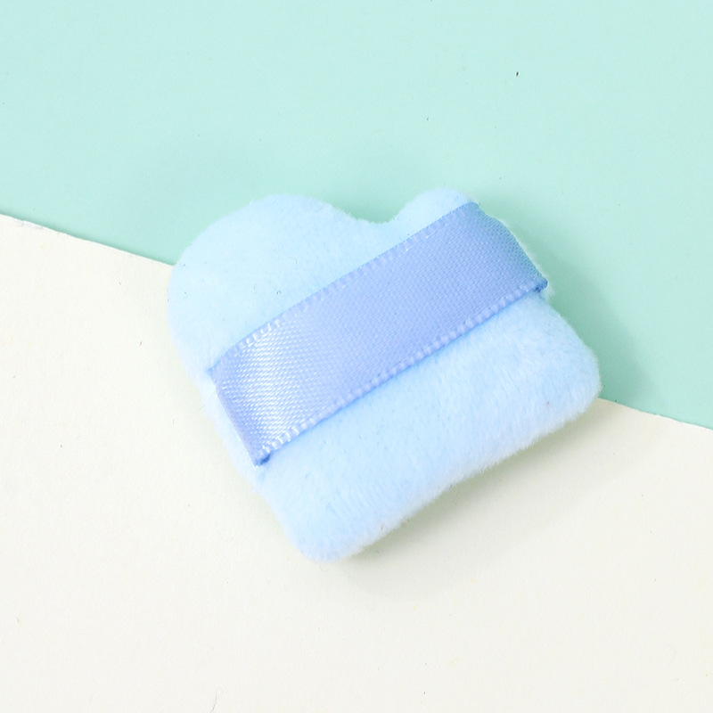 Personalizada inclinada polvo de dedo flocado suave polvo de polvo de polvo de maquillaje suave no comer polvo esponja cojín de pulgar