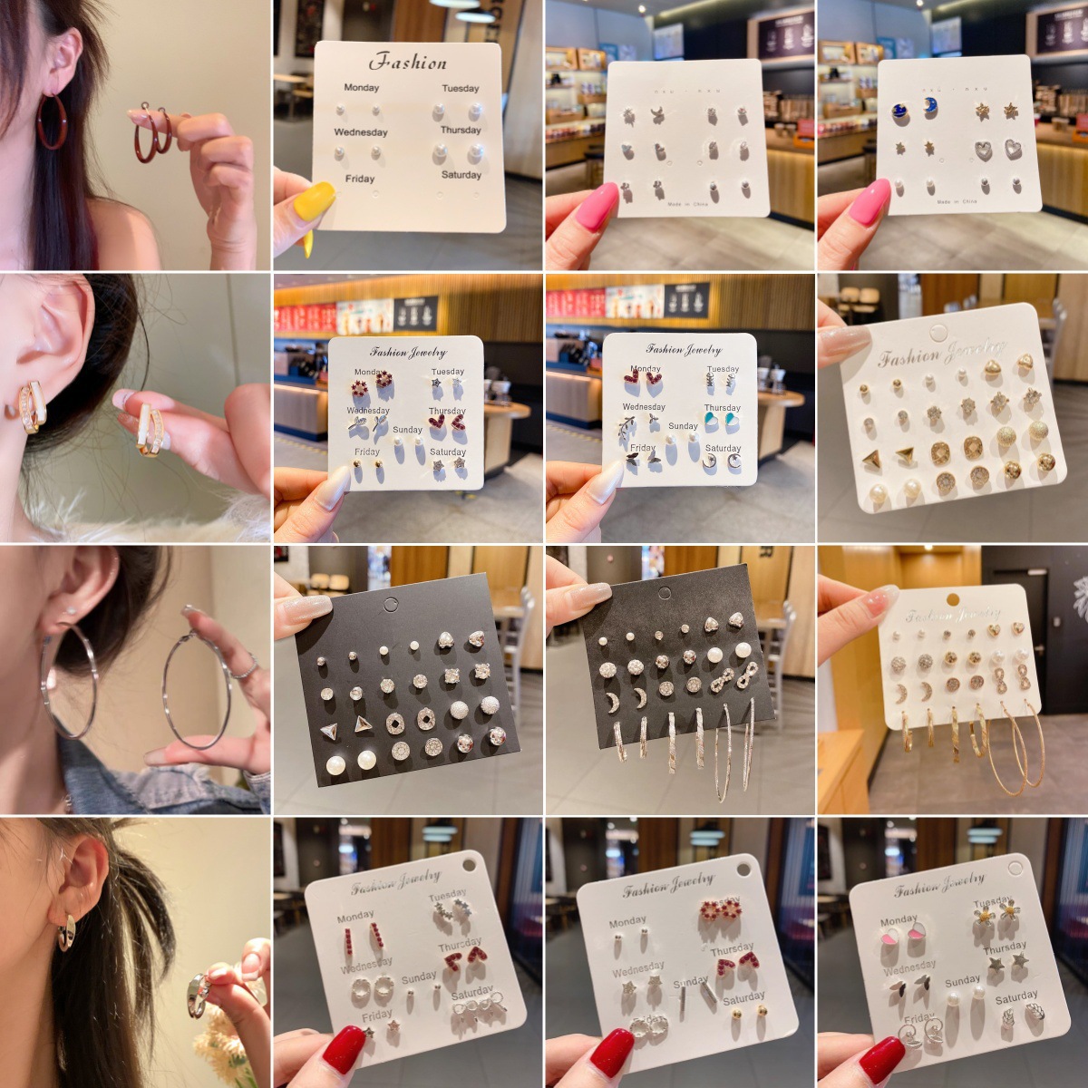summer earrings from pearl