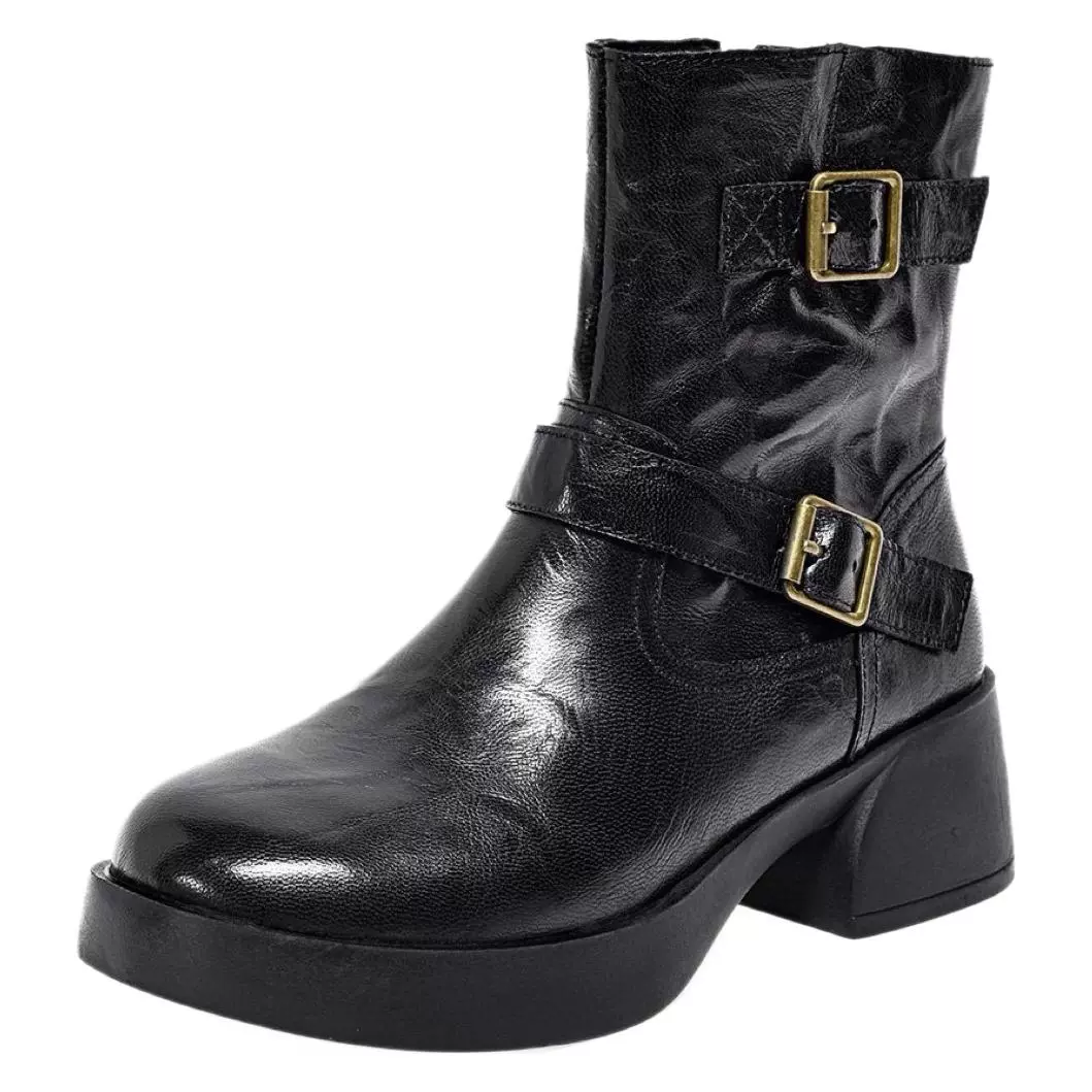 Мартенс, зимняя тёплая кожаная обувь low boots, модные туфли, коровья кожа