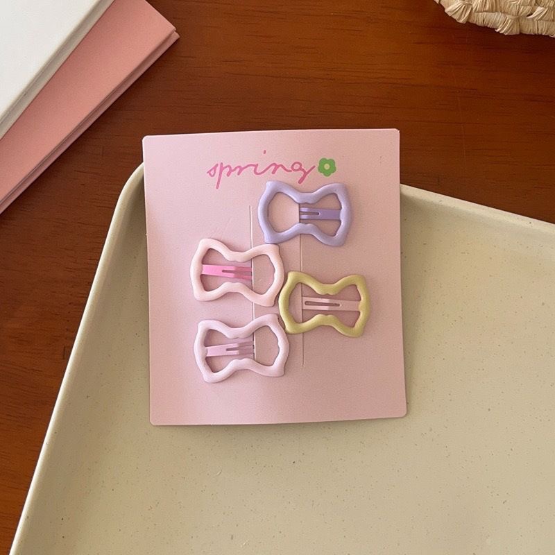 Lindo juego de pinzas para el cabello con flequillo, pinzas para el lado de la frente, pinzas para el cabello rotas laterales, clips pequeños para niñas, clips bb de aceite que gotea image 10