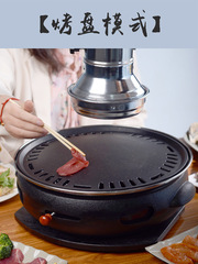 韓式木炭燒烤爐家用無煙烤肉爐商用鑄鐵碳火烤肉鍋室內烤肉盤碳爐