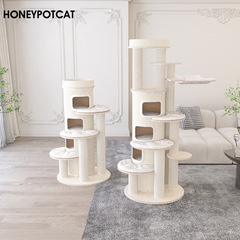 蜜缶猫保温剣麻桶220005城猫登り巣猫樹一体大型豪華メイン猫別荘
