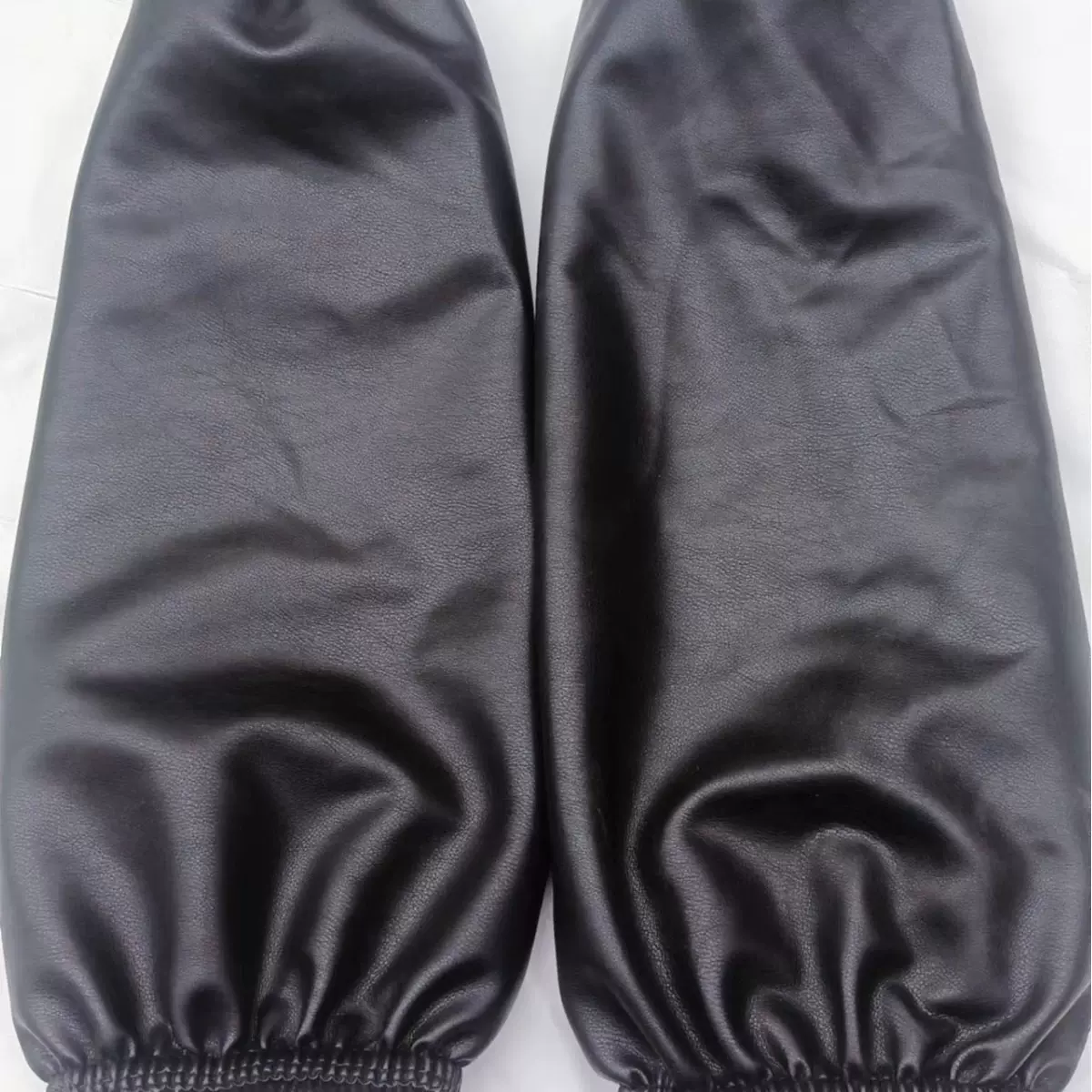 皮革套袖成人男女纯色长款Pu套袖防油深色彩色劳保袖头批发