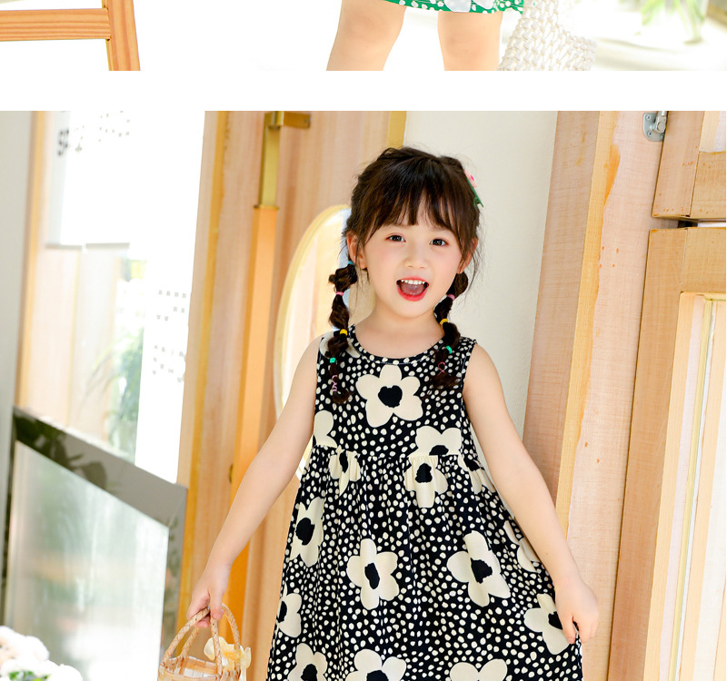 Cute Pastoral Animal Cartoon Flower Cotton Silk Girls Dresses display picture 5