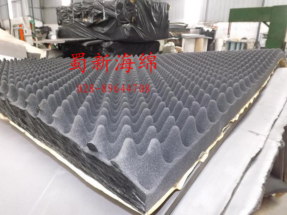 供应黑色波浪吸音海绵/铝箱吸音隔音海绵/鸡蛋窝峰隔音海绵