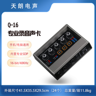 Professional-Grade Recording Sound Card Dsp Reverb 48V Computer Mobile Phone Karaoke Sound Card Musical Instrument Douyin Live Broadcast Special Sound Card