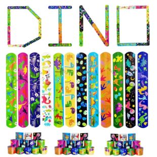 New Dinosaur Snap Ring Retro Dinosaur Egg Footprint Party Clap Ring Bracelet Children's Bracelet Prize Gift