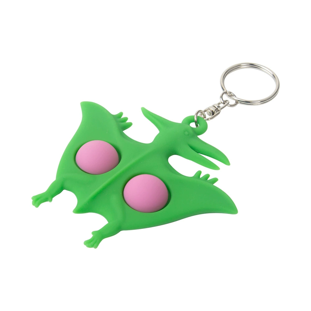 Creative keychain, silicone toy, accessory for keys, backpack, anti-stress, pterosaur