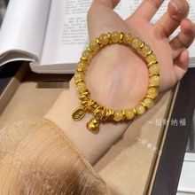 小红书爆款仿黄发晶盘缠手链复古时尚精致轻奢高级感招财葫芦手链