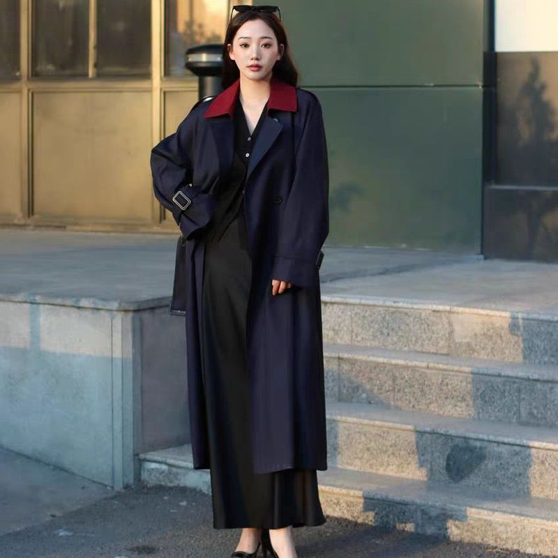 正流行风衣外套女2025春秋新款小个子巨好看韩系大衣高级感中长款|undefined