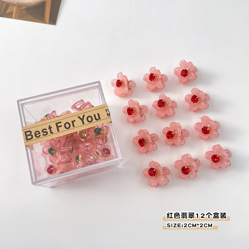 Flor de Camelia pequeño clip femenino flequillo lateral de verano horquilla Clip de cabeza de princesa tocado clip de lado de pelo roto clip de pelo