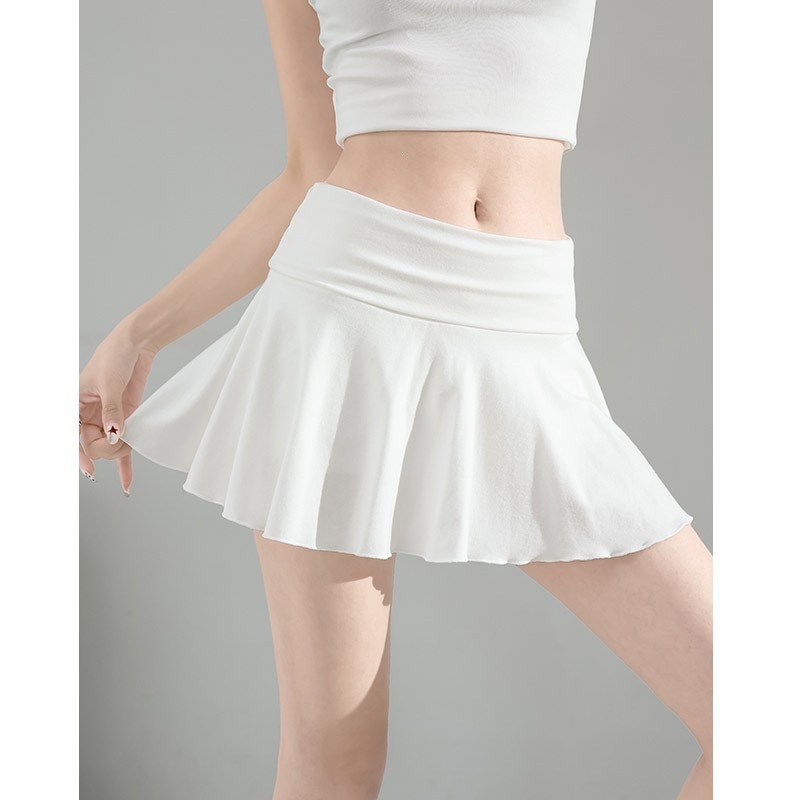 Gray Tennis Skirt for Women, Spring and Autumn 2026 New High-Waisted Slimming A-Line Pleated Skirt, Short Sports Skirt for Petite Figures