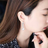 Fashionable earrings from pearl, sophisticated elegant advanced accessory for bride, light luxury style, high-quality style