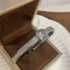 Silver bracelet with zircon