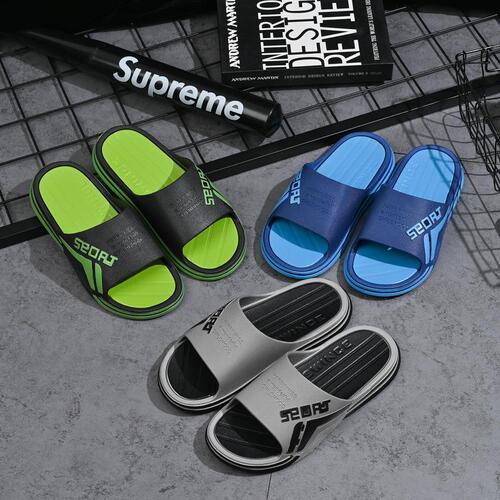 Slippers for men, summer sports thick-soled slippers for boys, non-slip, wear-resistant, soft-soled, home flat shoes, wholesale