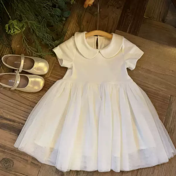 Girls' Doll Collar Short-Sleeved Dress Summer 2026 New Style Baby Fashionable One-Year-Old Dress Fluffy Princess Dress
