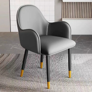 Silla de comedor nórdica de lujo ligero para el hogar silla de mesa de respaldo minimalista moderna para el hogar sala de estar silla de hotel de hierro forjado
