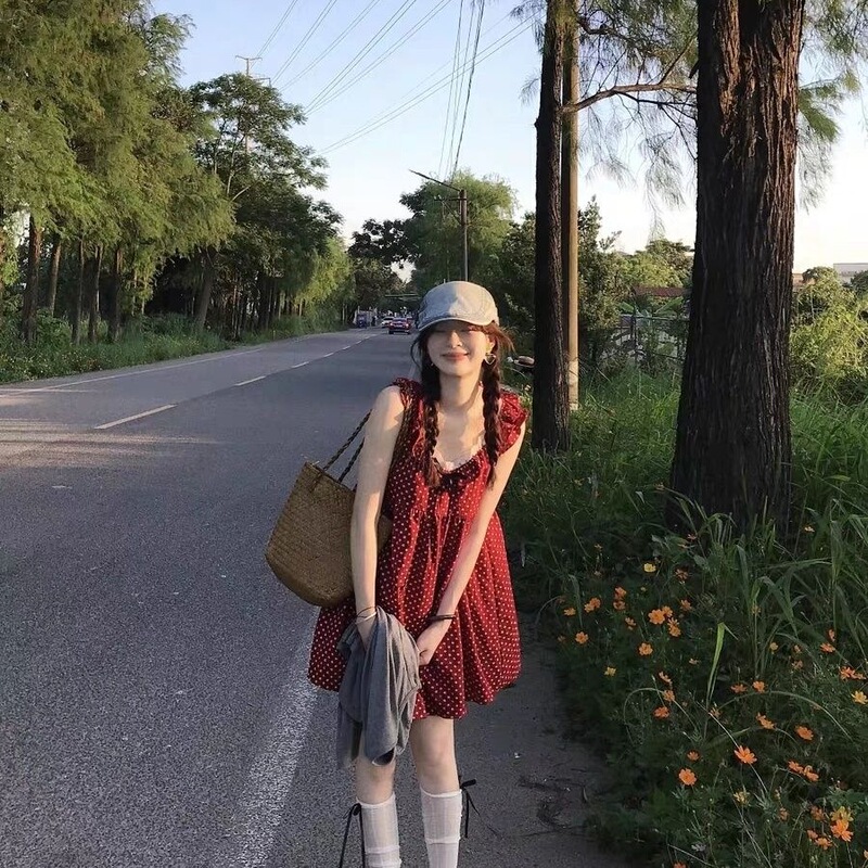 2026 New Sweet Style Red Lace Floral Print Elegant Vest Dress for Women, Summer Niche Youthful A-Line Dress 2026 New Sweet Style Red Lace Floral Print Elegant Vest Dress for Women, Summer Niche Youthful A-Line Dress