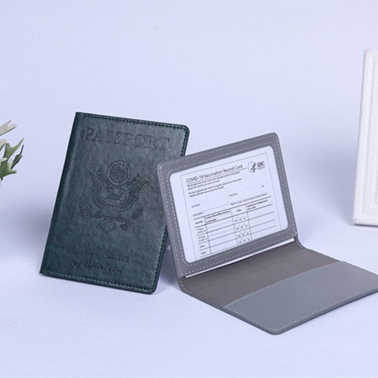 En stock envío gratuito cubierta de pasaporte americano multi-funcional bolsa de pasaporte cubierta de la Tarjeta de pasaporte caja de cuero de almacenamiento integrado pasaporte