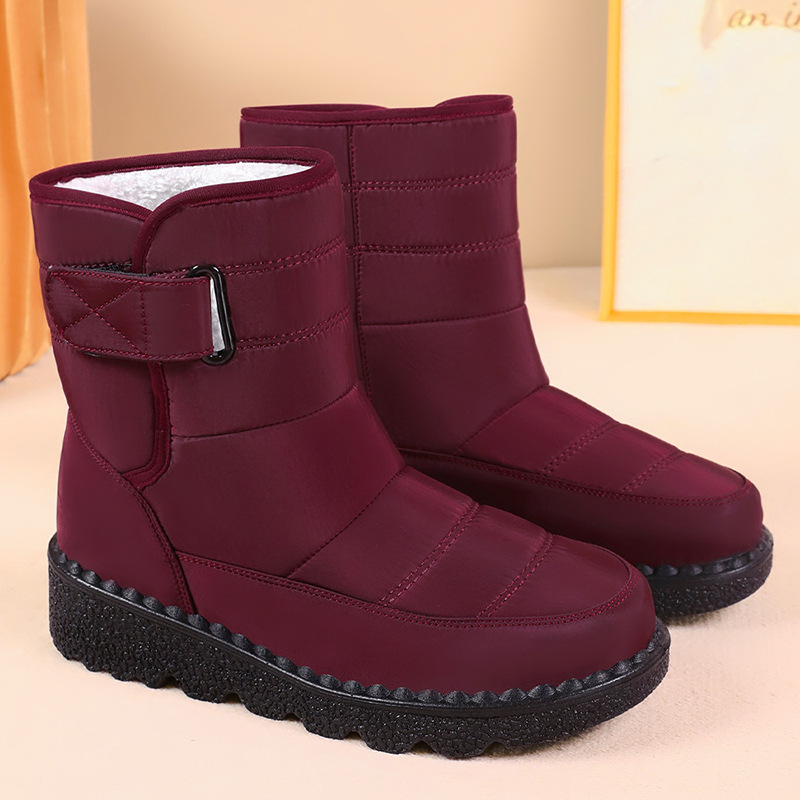 Botas de algodón invierno nuevo estilo más terciopelo grueso zapatos de algodón de caña alta viajes al aire libre botas de nieve comercio exterior botas de mujer de gran tamaño
