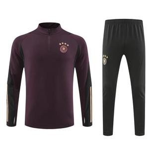 Autumn and winter football training uniform team uniform half pullover zipper long sleeve autumn and winter German jujube red coat Real Madrid jersey
