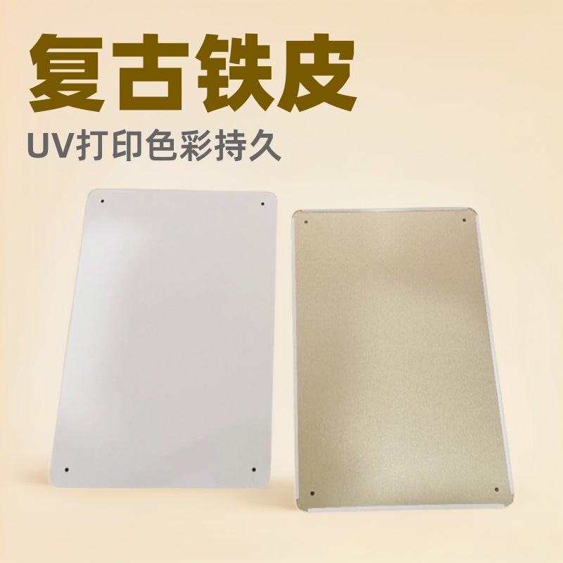 厂家直销30x15马口铁UV打印复古铁皮画壁挂家居装饰标牌