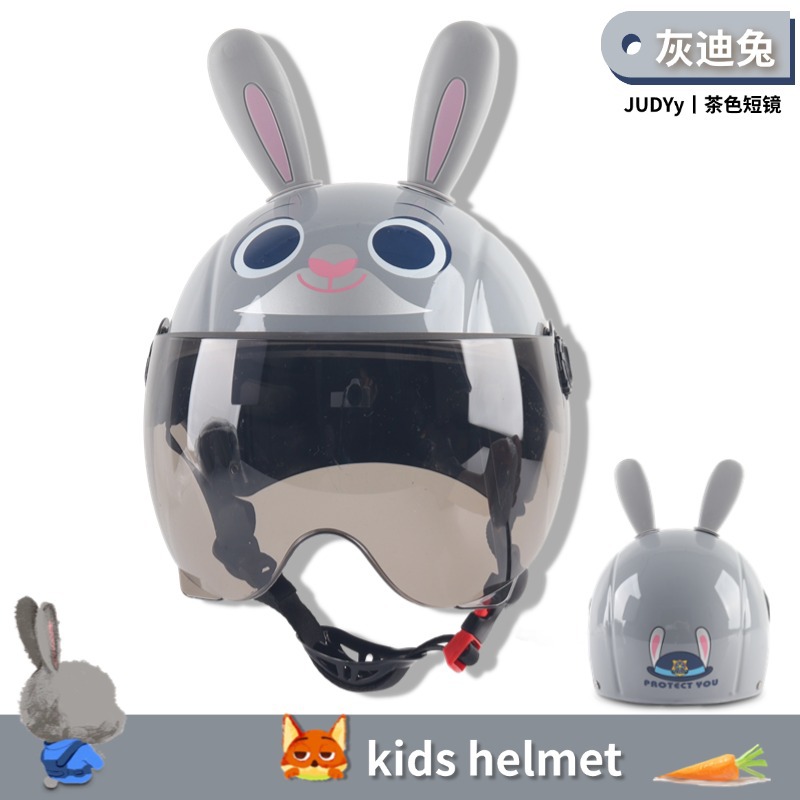 Comercio exterior transfronterizo lindo divertido casco para niños coche eléctrico al por mayor protección solar oso seguridad niño estudiante ciclismo casco