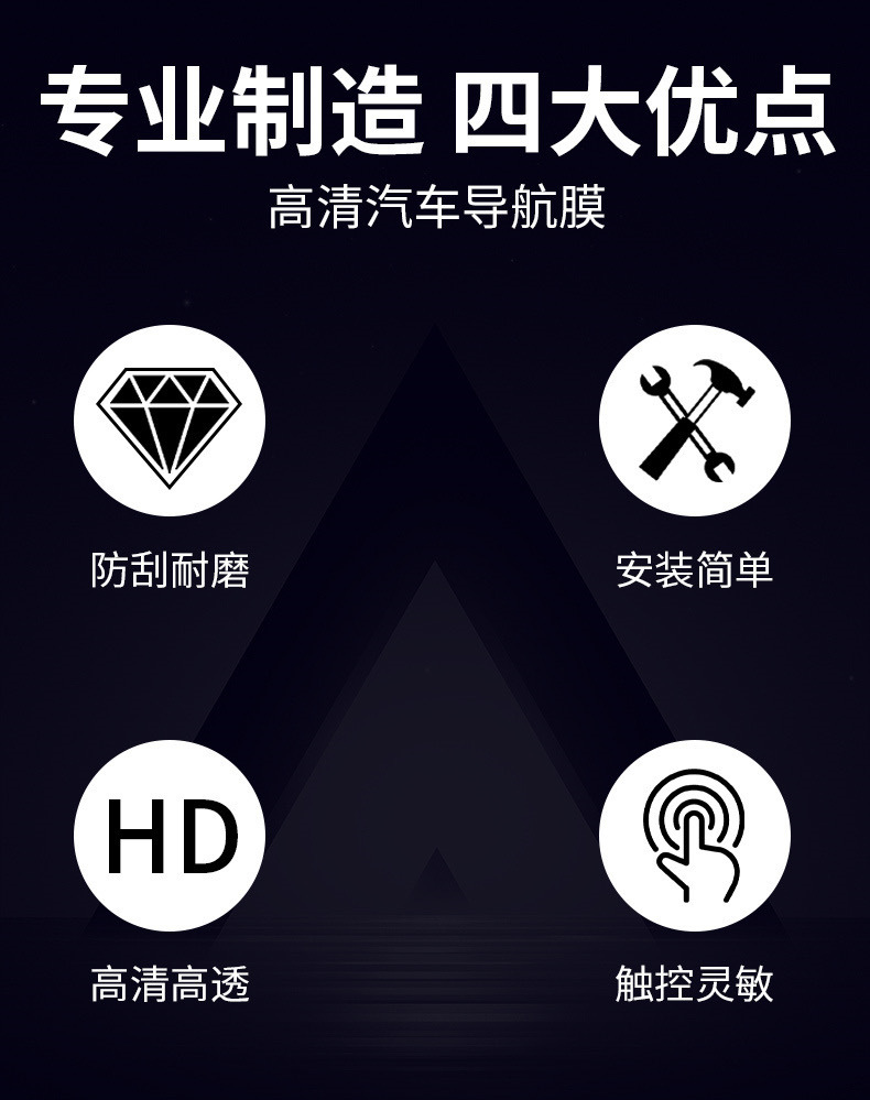 Car navigation protective film, dashboard film, TPU soft film, central control transparent protective film, navigation screen integrated screen