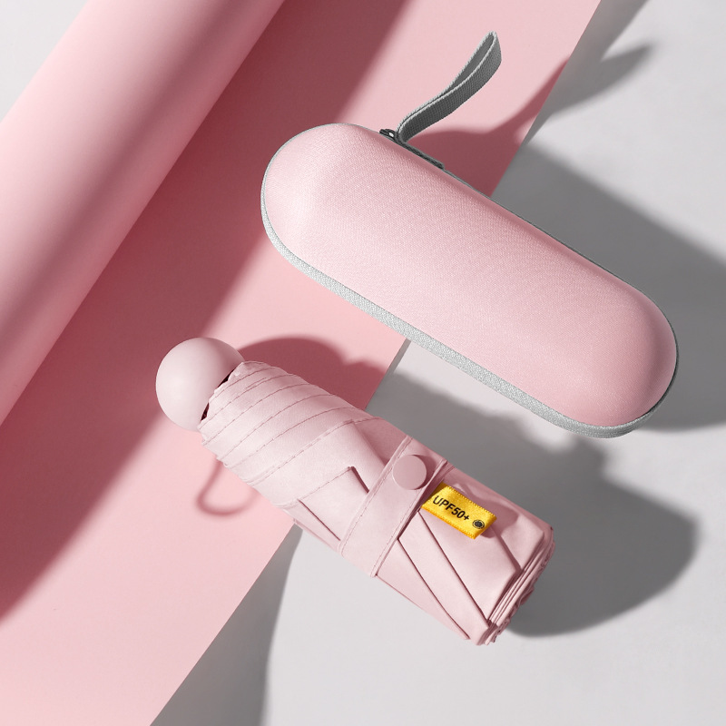 Umbrella Capsule 50% off Glasses Umbrella Ultra-Light Mini Umbrella Vinyl Sunshade Pocket Umbrella Small Customized Lightweight Umbrella