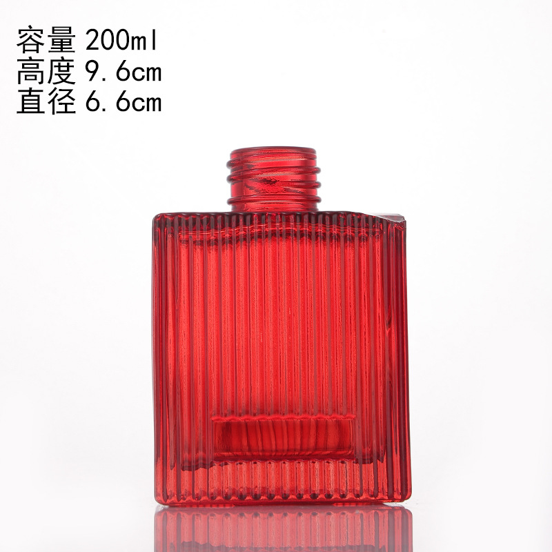 Botella de fragancia cuadrada vertical botella de perfume decoración para el hogar decoración botella de fragancia de vidrio botella de fragancia