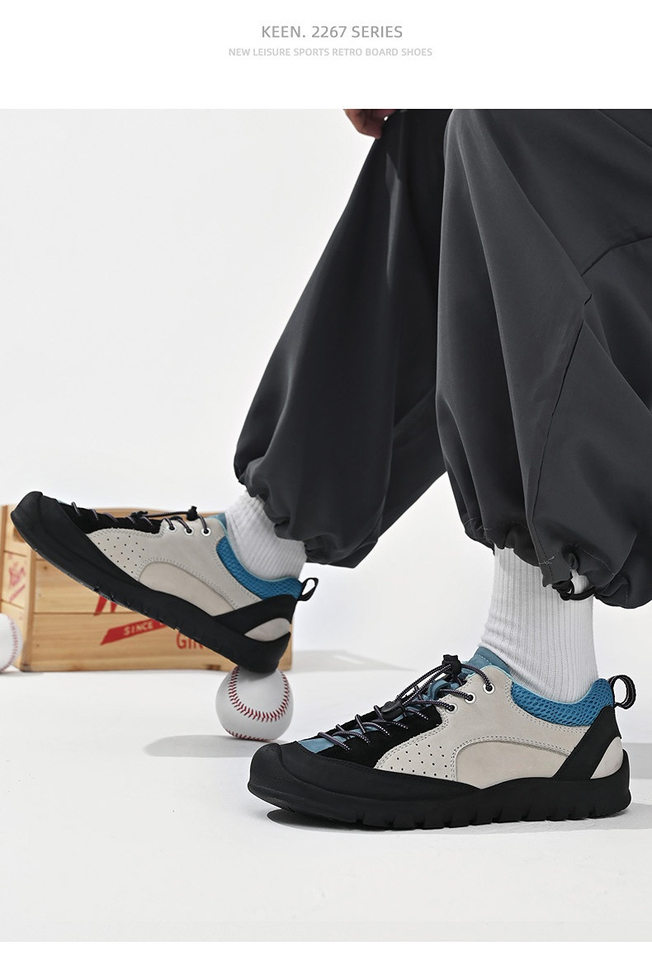 Giày sneaker nữ cổ thấp da lộn mờ phong cách retro đế dày buộc dây — 3679 kaki, 3679 màu hồng, 3679m Trắng và Xanh, 3679m màu trắng và xanh lá cây chi tiết 17
