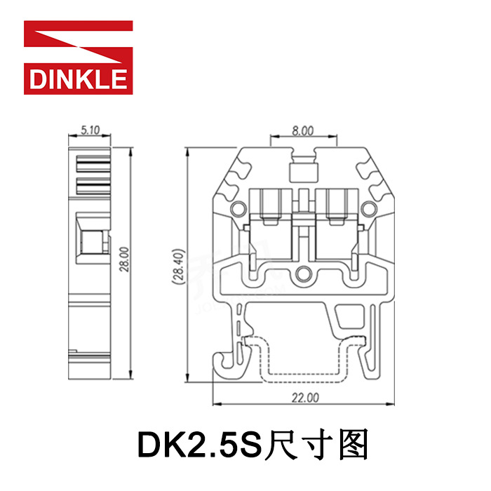 DINKLE DK2.5S ��˿ʽ ����ֱͨ ���߶��� һ��һ�� 500V 24A��ɫ