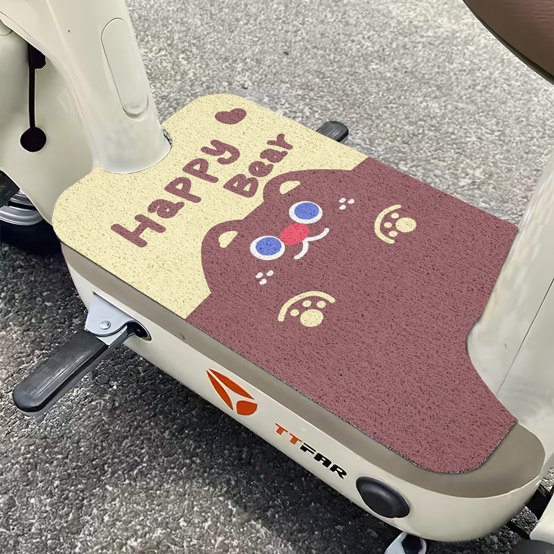 Cartoon Electric Vehicle Special Foot Pads, Wear-Resistant Anti-Slip Wire Ring Foot Pads, Decorative Soil-Rubbing Foot Pedal Pads, Universal Protective Pads