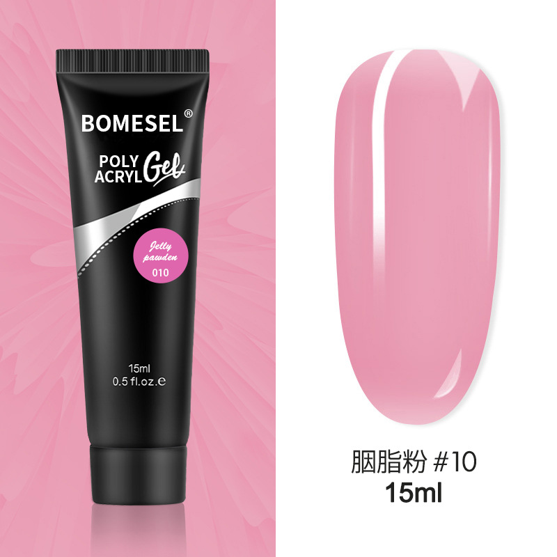 Explosión de uñas de color desnudo de cristal extensión de uñas sin papel modelo de extensión rápida 15ML 30ML