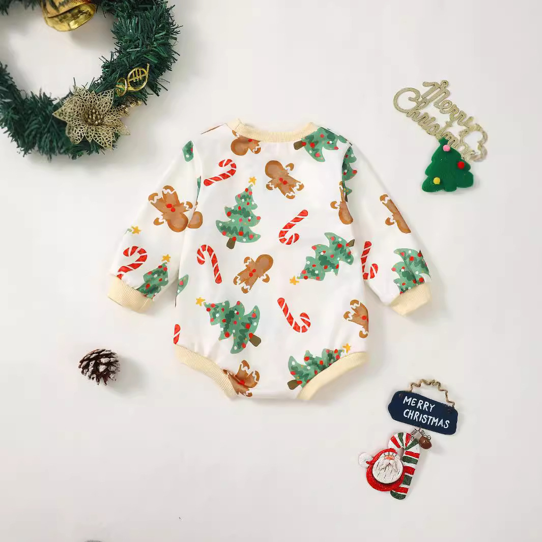국경 간 크리스마스 폭발  귀여운 색 크리스마스 트리 하 옷 크리스마스 등반 옷 0-1 세