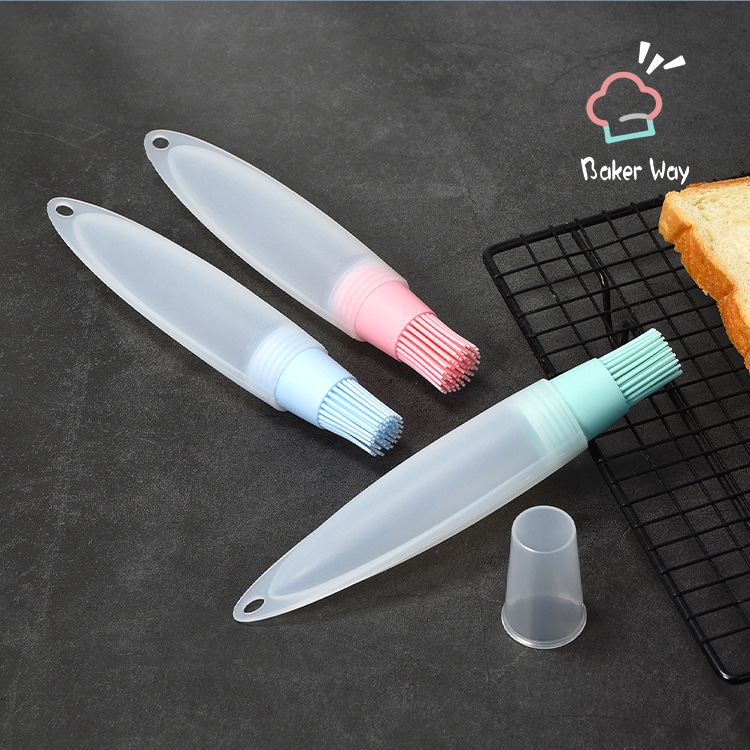 硅胶油刷瓶油扫子烧烤烘焙刷软毛可拆卸带瓶盖烙饼烤肉刷烧烤配件