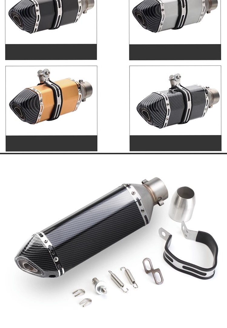 Motorcycle sports car modified Huanglong 600 small Ninja 250 Yongyuan 350R25/R3 hexagonal Scorpio exhaust pipe Universal