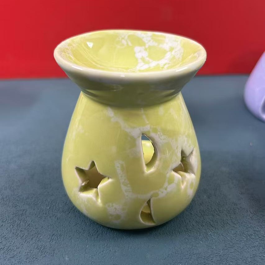 Quemador de Aceites Esenciales Estrella y Luna de Cerámica Decorativo para el Hogar image 8